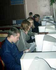 На уроке информатики